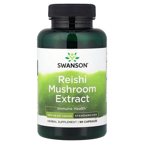 Swanson Vitamins Reishi Mushroom Extract Standardized 500 Mg 90 Capsules product image