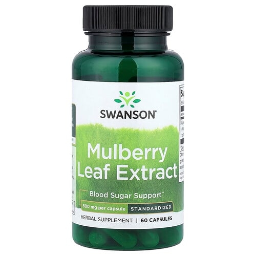Swanson Vitamins Mulberry Leaf Extract 500 Mg 60 Capsules product image