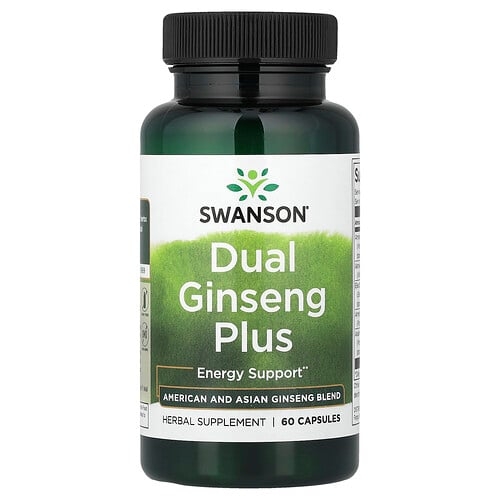 Swanson Vitamins Dual Ginseng Plus 60 Capsules product image