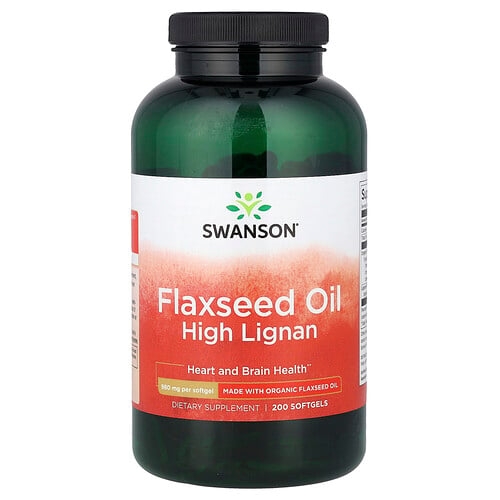 Swanson Vitamins Flaxseed Oil High Lignan 200 Softgels product image