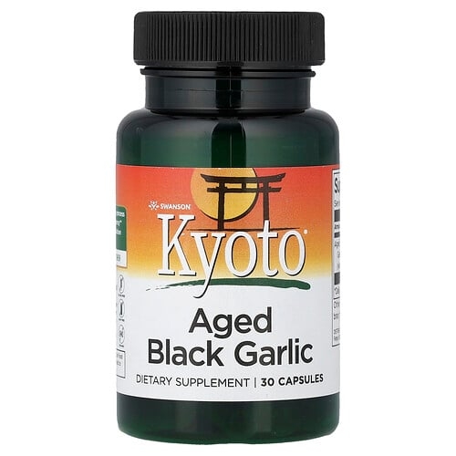 Swanson Vitamins Kyoto Aged Black Garlic 30 Capsules 650 Mg Per Capsule product image