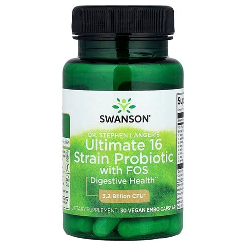 Swanson Vitamins Dr Stephen Langer S Ultimate 16 Strain Probiotic With Fos 30 Vegan Embo Caps Ap product image