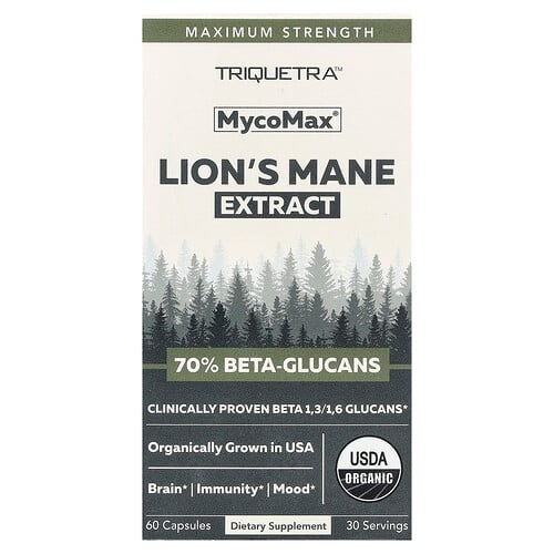 Triquetra Health Mycomax Lion S Mane Extract Maximum Strength 60 Capsules 250 Mg Per Capsule product image