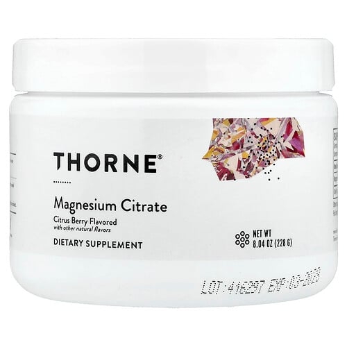 Thorne Magnesium Citrate Citrus Berry 8 04 Oz 228 G product image