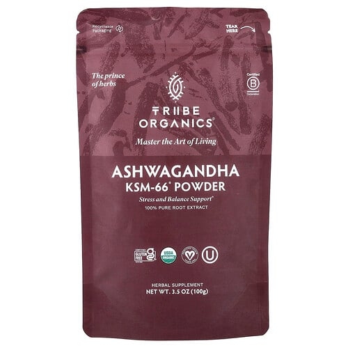 Tribe Organics Ashwagandha Ksm 66 Powder 3 5 Oz 100 G product image