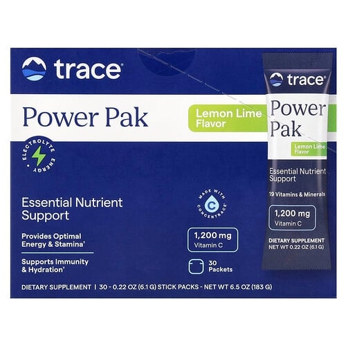 Trace Power Pak Lemon Lime 30 Stick Packets 0 22 Oz 6 1 G Each product image