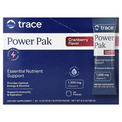 Trace Power Pak Cranberry 30 Packets 0 22 Oz 6 1 G Each product image