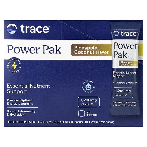 Trace Power Pak Pineapple Coconut 30 Stick Packs 0 22 Oz 6 1 G Each product image