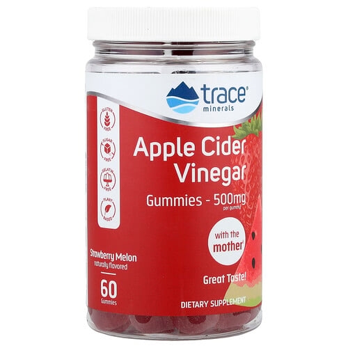 Trace Apple Cider Vinegar Gummies Strawberry Melon 500 Mg 60 Gummies product image