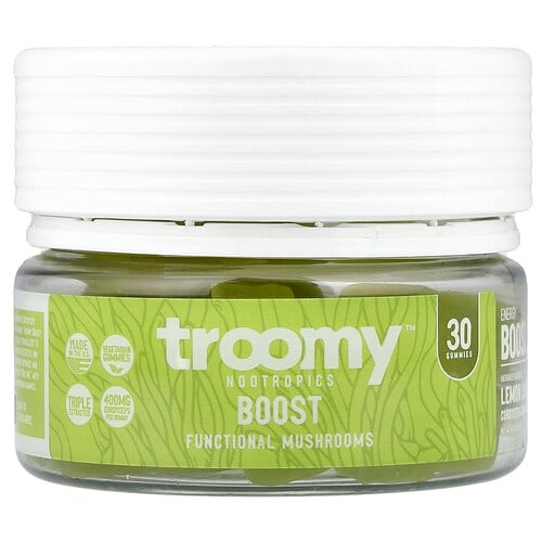 Troomy Nootropics Boost Functional Mushrooms Gummies Lemon Lime 30 Gummies product image