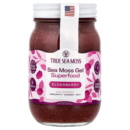 True Sea Moss Sea Moss Gel Superfood Elderberry 16 Fl Oz 473 Ml product image