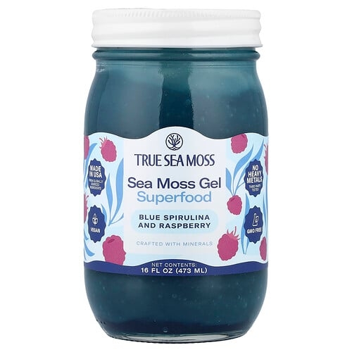 True Sea Moss Sea Moss Gel Superfood Blue Spirulina And Raspberry 16 Fl Oz 473 Ml product image