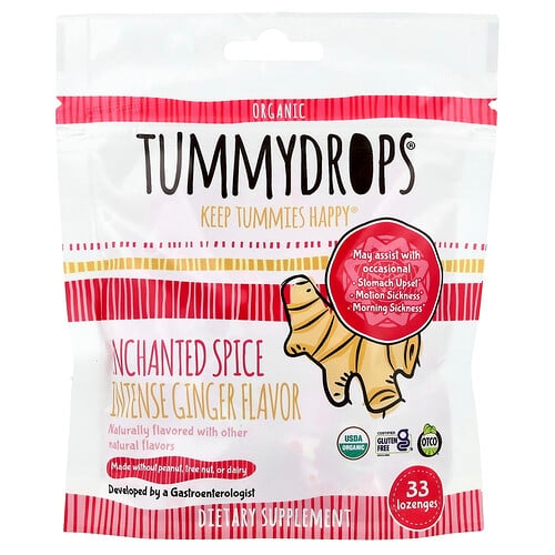 Tummydrops Organic Enchanted Spice Intense Ginger 33 Lozenges product image