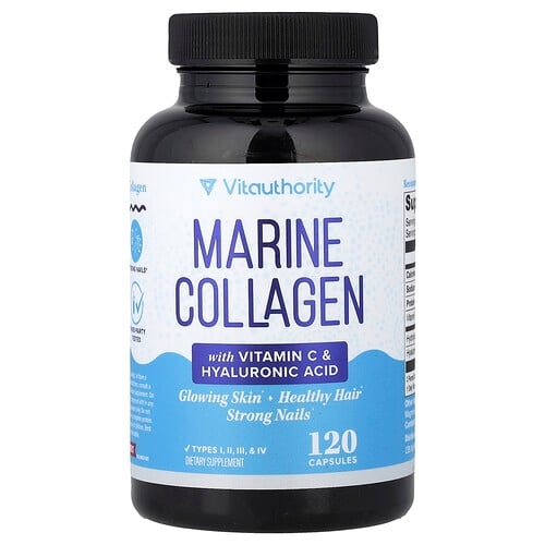 Vitauthority Marine Collagen With Vitamin C Hyaluronic Acid 120 Capsules product image