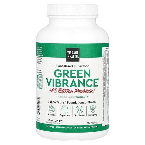 Vibrant Health Green Vibrance 25 Billion Probiotics Version 21 0 240 Vegicaps product image