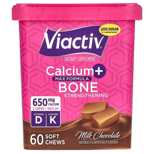 Viactiv Calcium Bone Strengthening Max Formula Milk Chocolate 60 Soft Chews product image