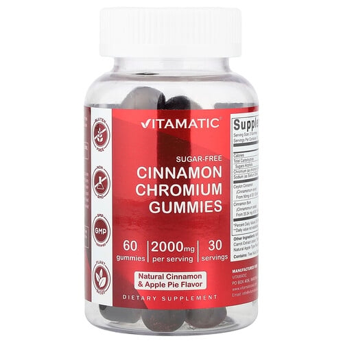 Vitamatic Cinnamon Chromium Gummies Natural Cinnamon Apple Pie 60 Gummies product image