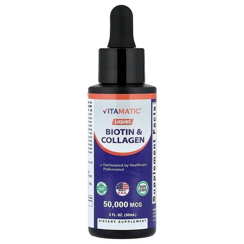 Vitamatic Liquid Biotin Collagen 2 Fl Oz 60 Ml product image