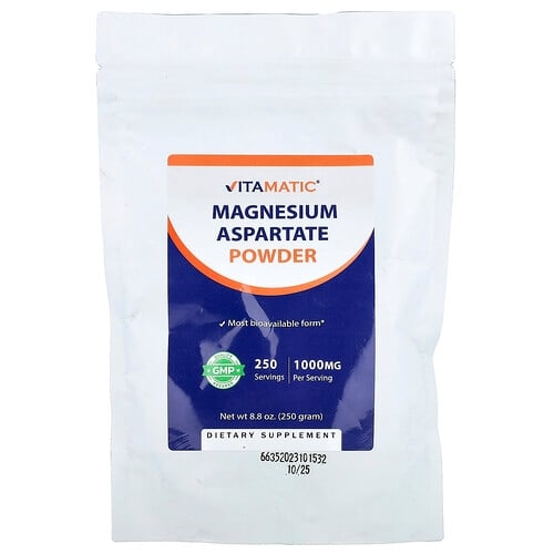 Vitamatic Magnesium Aspartate Powder 8 8 Oz 250 G product image