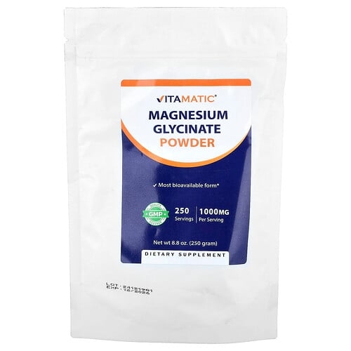 Vitamatic Magnesium Glycinate Powder 8 8 Oz 250 G product image