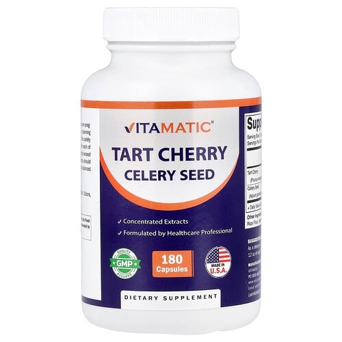 Vitamatic Tart Cherry Celery Seed 180 Capsules product image