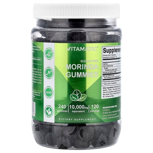 Vitamatic Moringa Gummies Sugar Free 240 Gummies 5 000 Mg Per Gummy product image