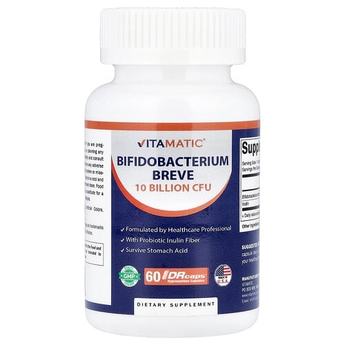 Vitamatic Bifidobacterium Breve 60 Drcaps Hypromellose Capsules product image