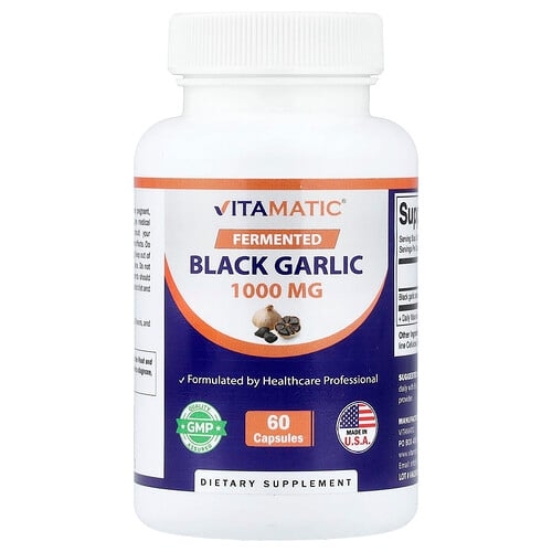 Vitamatic Fermented Black Garlic 60 Capsules 500 Mg Per Capsule product image