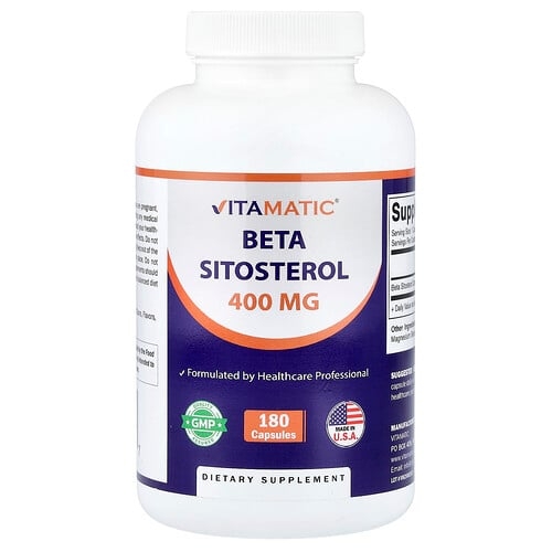 Vitamatic Beta Sitosterol 400 Mg 180 Capsules product image