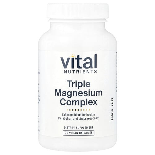 Vital Nutrients Triple Magnesium Complex 90 Vegan Capsules 250 Mg Per Capsule product image