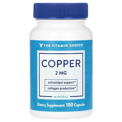 The Vitamin Shoppe Copper 2 Mg 100 Capsules product image