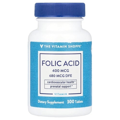 The Vitamin Shoppe Folic Acid 680 Mcg Dfe 300 Tablets product image