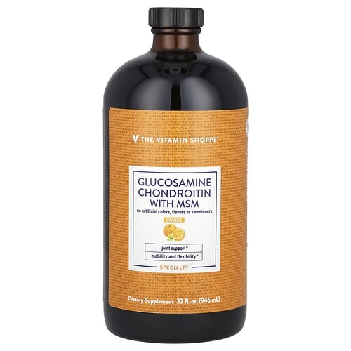 The Vitamin Shoppe Glucosamine Chondroitin With Msm Orange 32 Fl Oz 946 Ml product image