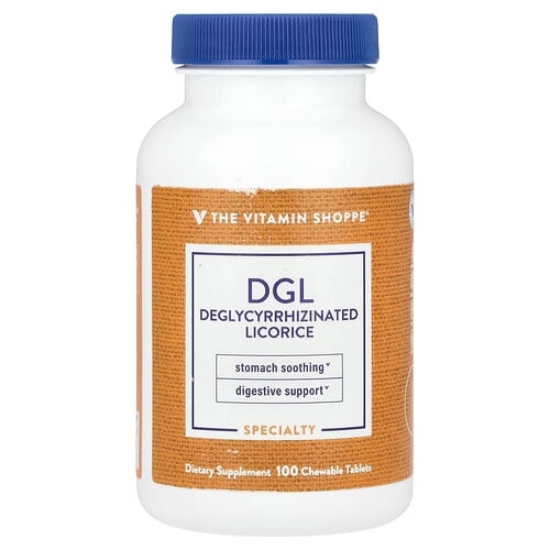 The Vitamin Shoppe Dgl Deglycyrrhizinated Licorice 100 Chewable Tablets product image