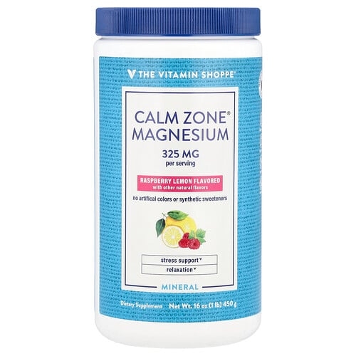 The Vitamin Shoppe Calm Zone Magnesium Raspberry Lemon 16 Oz 450 G product image