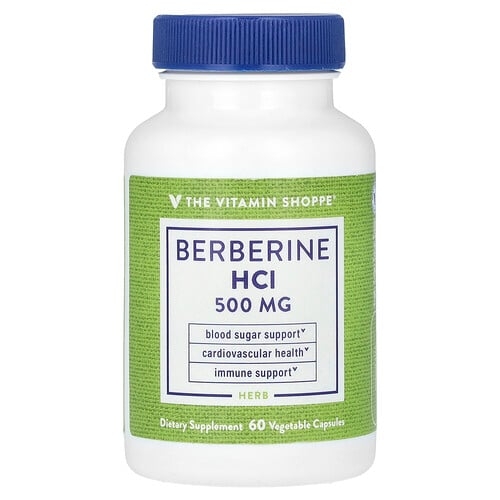 The Vitamin Shoppe Berberine Hcl 500 Mg 60 Vegetable Capsules product image