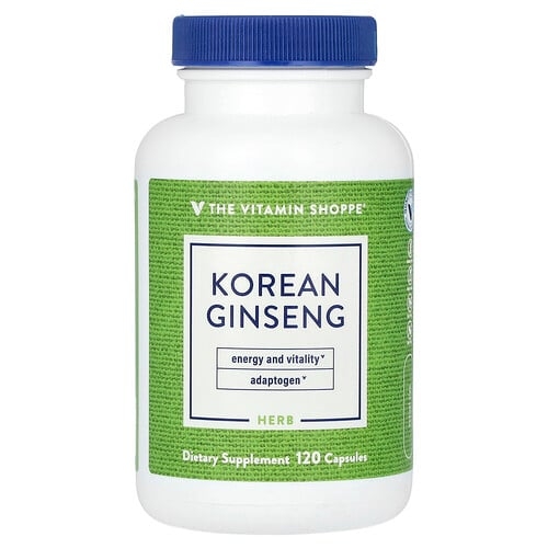 The Vitamin Shoppe Korean Ginseng 120 Capsules 648 Mg Per Capsule product image
