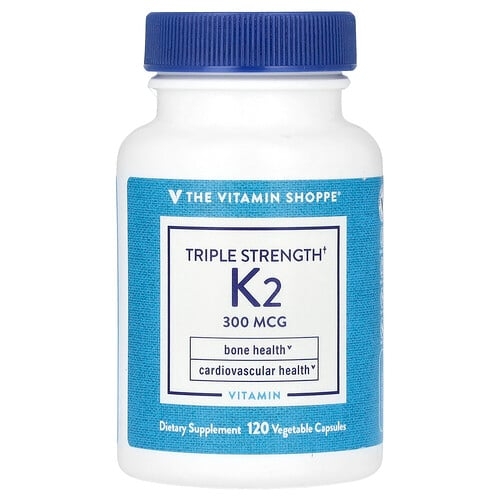 The Vitamin Shoppe Triple Strength Vitamin K2 300 Mcg 120 Vegetable Capsules product image