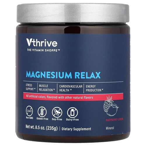 Vthrive Magnesium Relax Raspberry Lemon 8 5 Oz 235 G product image