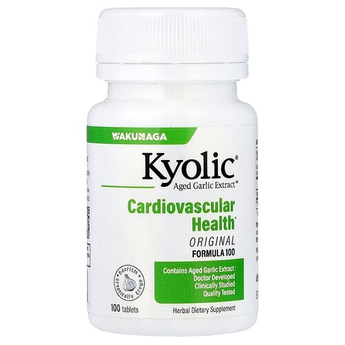 Kyolic Aged Garlic Extract Cardiovascular Health Original Formula 100 100 Tablets 300 Mg Per Tablet product image