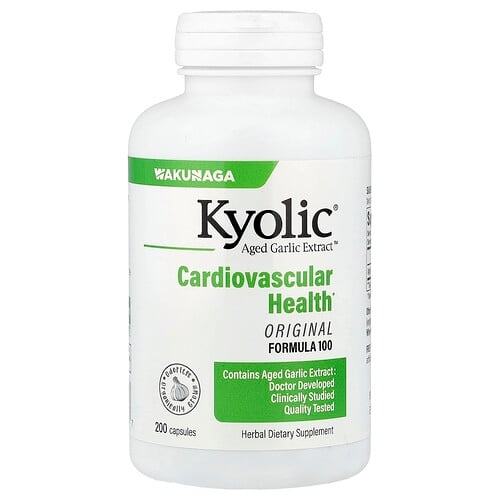 Kyolic Aged Garlic Extract Cardiovascular Health Formula 100 200 Capsules 300 Mg Per Capsule product image