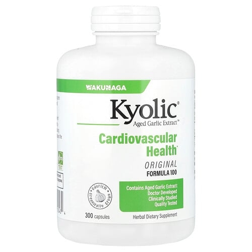 Kyolic Aged Garlic Extract Cardiovascular Health Original Formula 100 300 Capsules 300 Mg Per Capsule product image