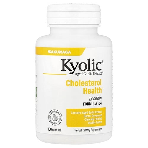 Kyolic Aged Garlic Extract Cholesterol Health With Lecithin Formula 104 100 Capsules product image