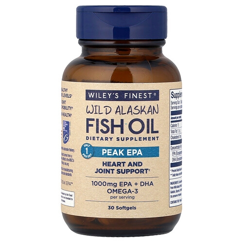 Wiley S Finest Wild Alaskan Fish Oil Peak Epa 30 Softgels product image
