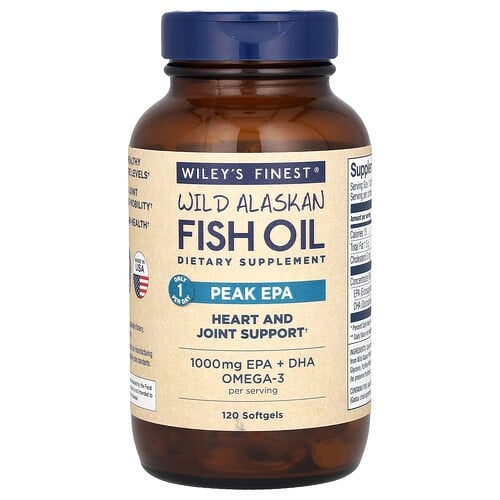 Wiley S Finest Wild Alaskan Fish Oil Peak Epa 120 Softgels product image