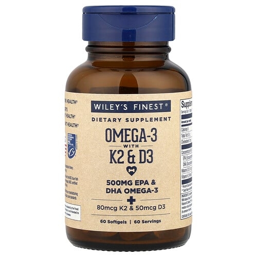 Wiley S Finest Omega 3 With K2 D3 60 Softgels product image