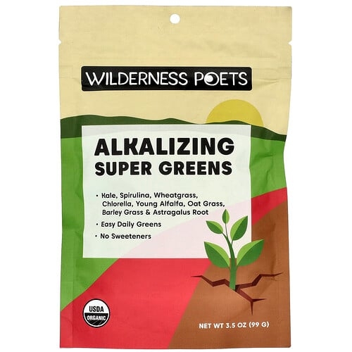Wilderness Poets Alkalizing Super Greens 3 5 Oz 99 G product image