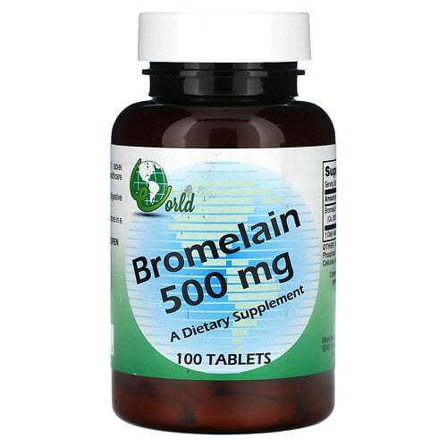 World Organic Bromelain 500 Mg 100 Tablets product image
