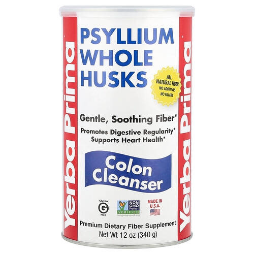 Yerba Prima Psyllium Whole Husks Colon Cleanser 12 Oz 340 G product image