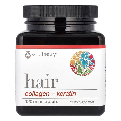 Youtheory Hair Collagen Keratin 120 Mini Tablets product image